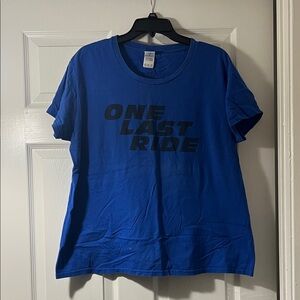 Gildan Royal Blue 'One‎ Last Ride' Tee